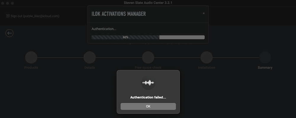 アクティベートに失敗……