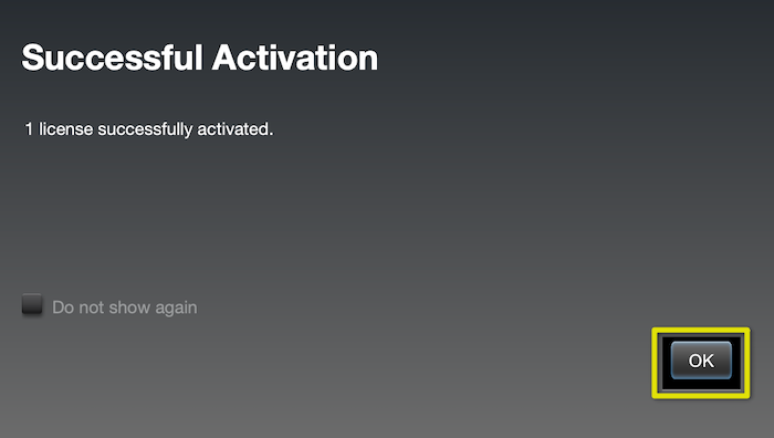 「OK」で閉じる