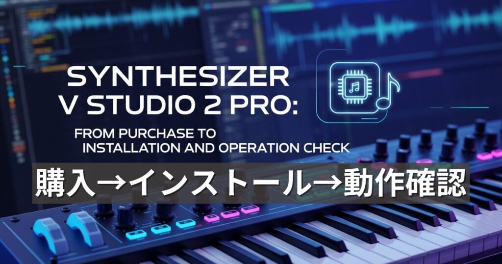 Synthesizer V Studio 2 PROの購入からインストール、動作確認まで_アイキャッチ