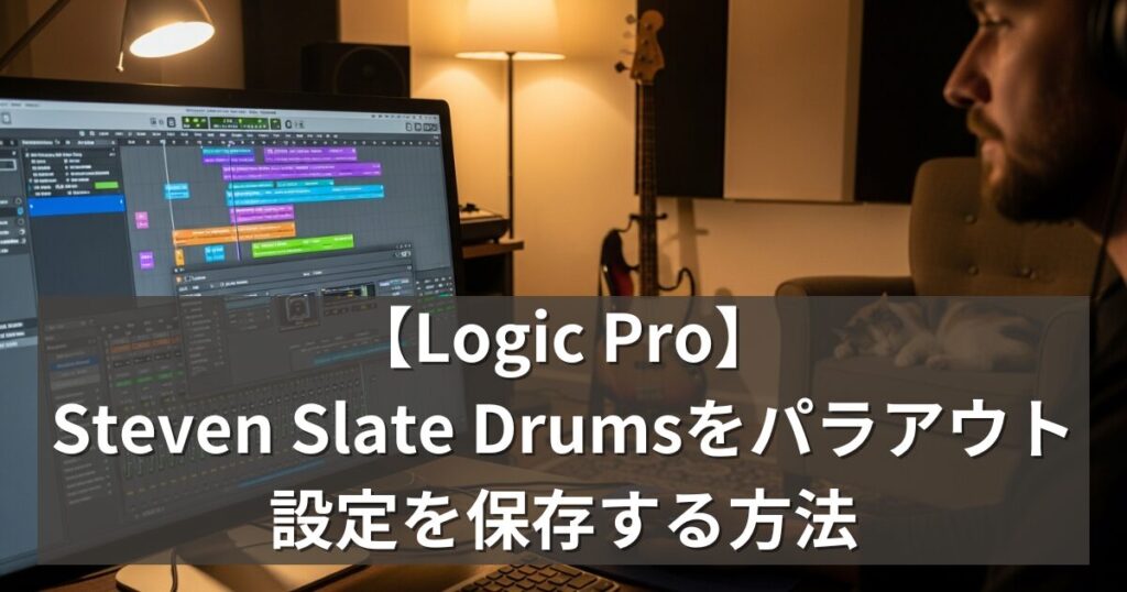 Steven Slate Drumsをパラアウトする方法(Logic Pro)_アイキャッチ