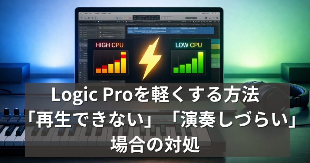 Logic Proが重い｜再生・録音時の遅延・音飛びを防ぐ方法_アイキャッチ